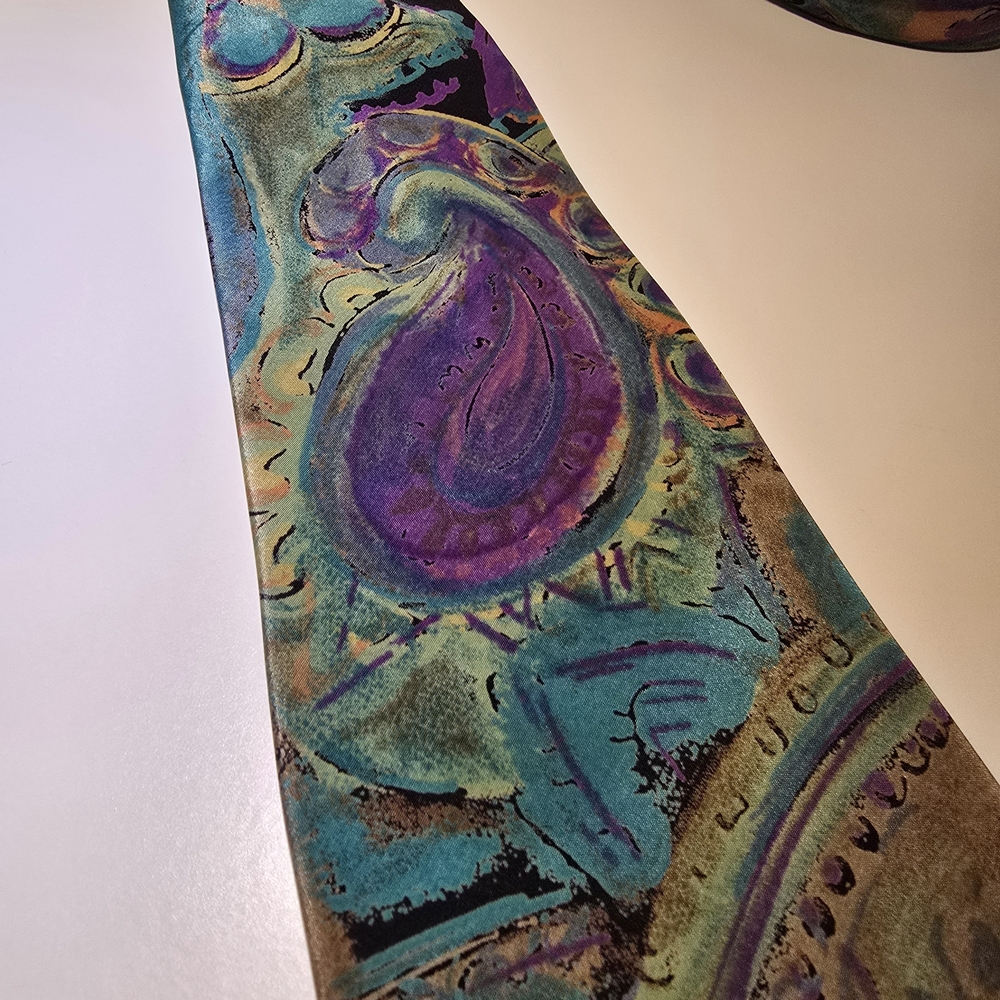 Multicolor Abstract Pattern Tie - Picture 3 of 9